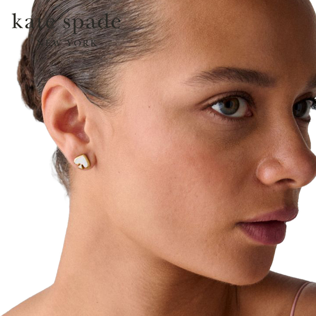 Kate Spade حلق Everyday Spade مينا — أبيض — صورة 3