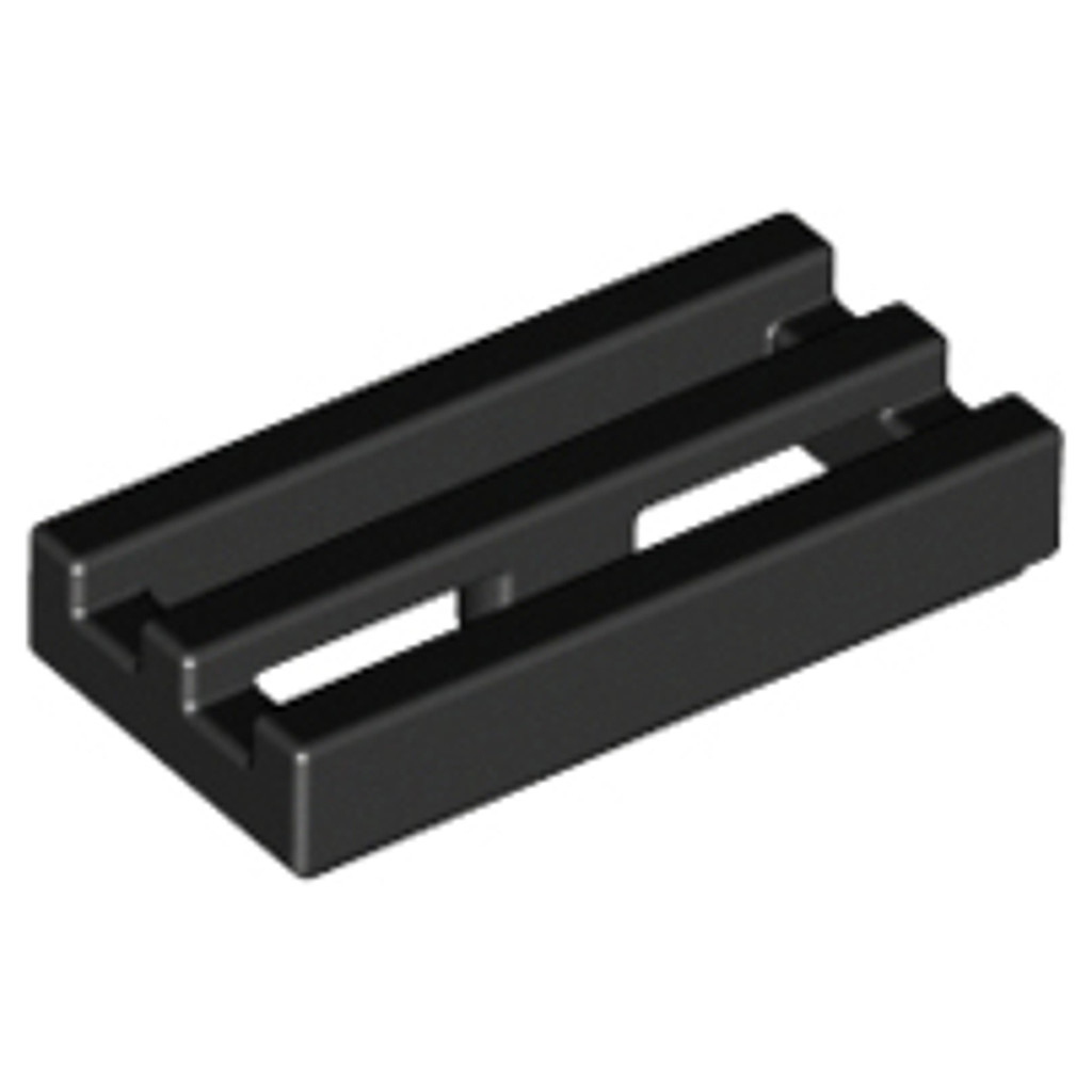 Brick2cube Part - Tile, Modified 1 x 2 Grille with Bottom Groove - 2412b
