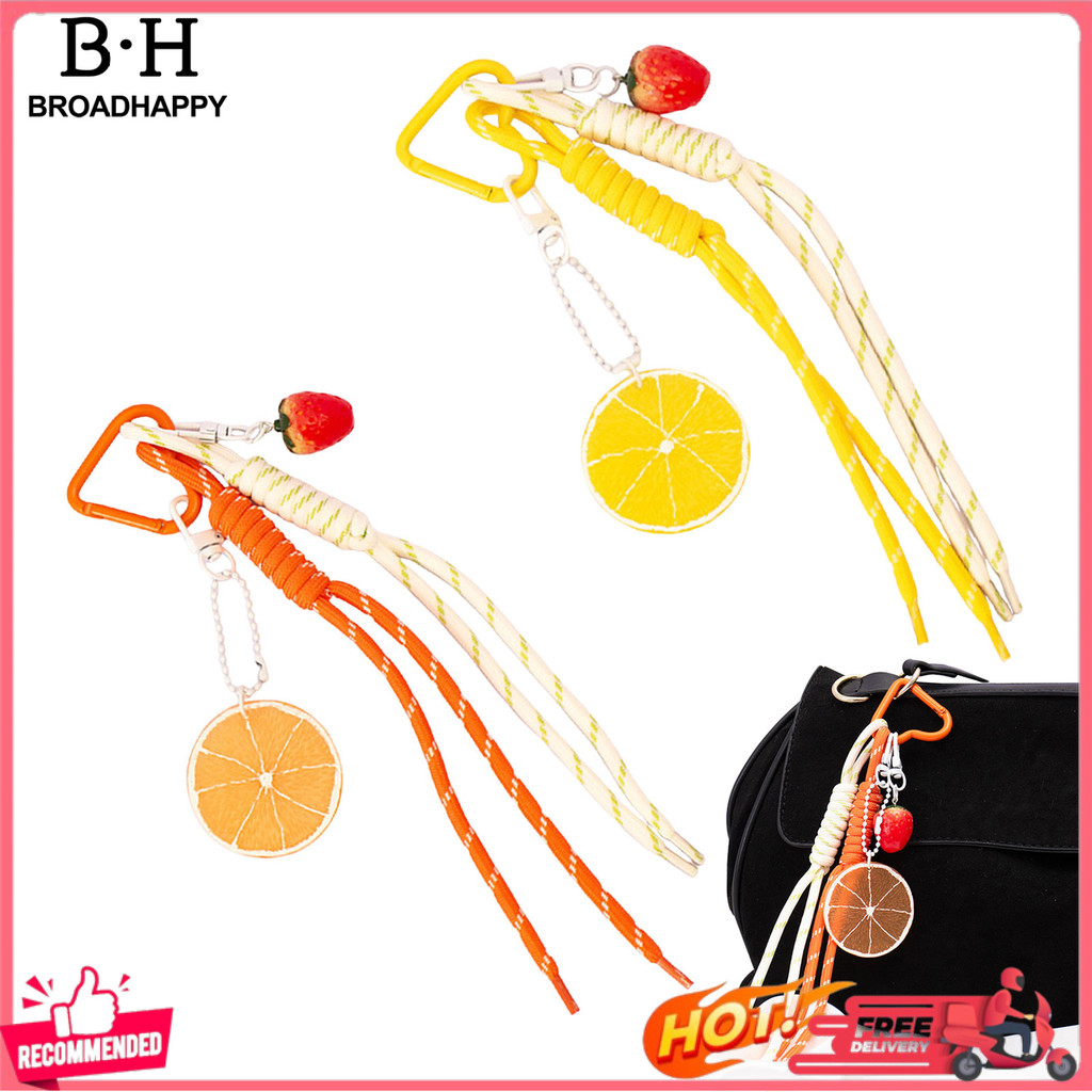 [BH]❄Lemon Slice Bag Charm, พวงกุญแจจี้ Orange Slice & Strawberry Charm, เครื่องประดับธีมผลไม้สําหรั
