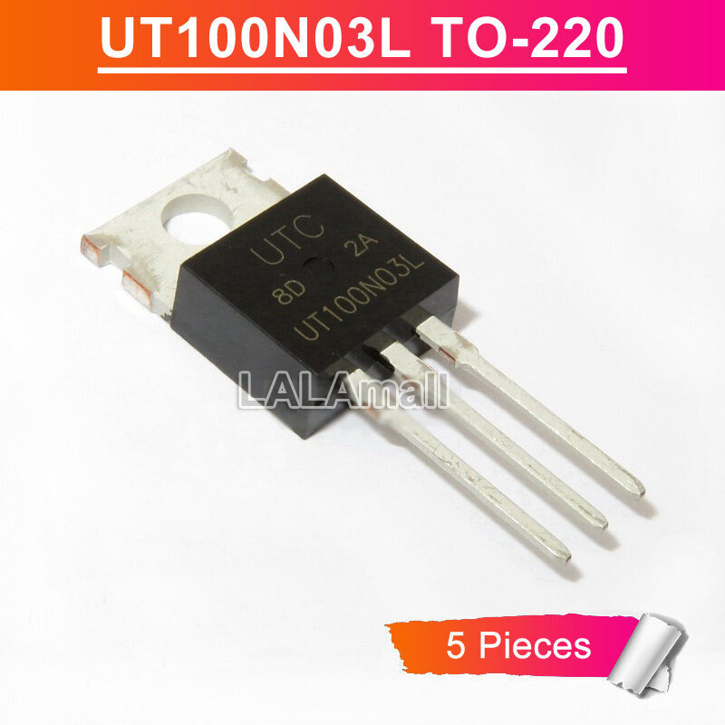 5 ชิ้น UTC UT100N03L TO-220 100A/30V N-CHANNEL Power MOSFET ทรานซิสเตอร์ใหม่เดิม