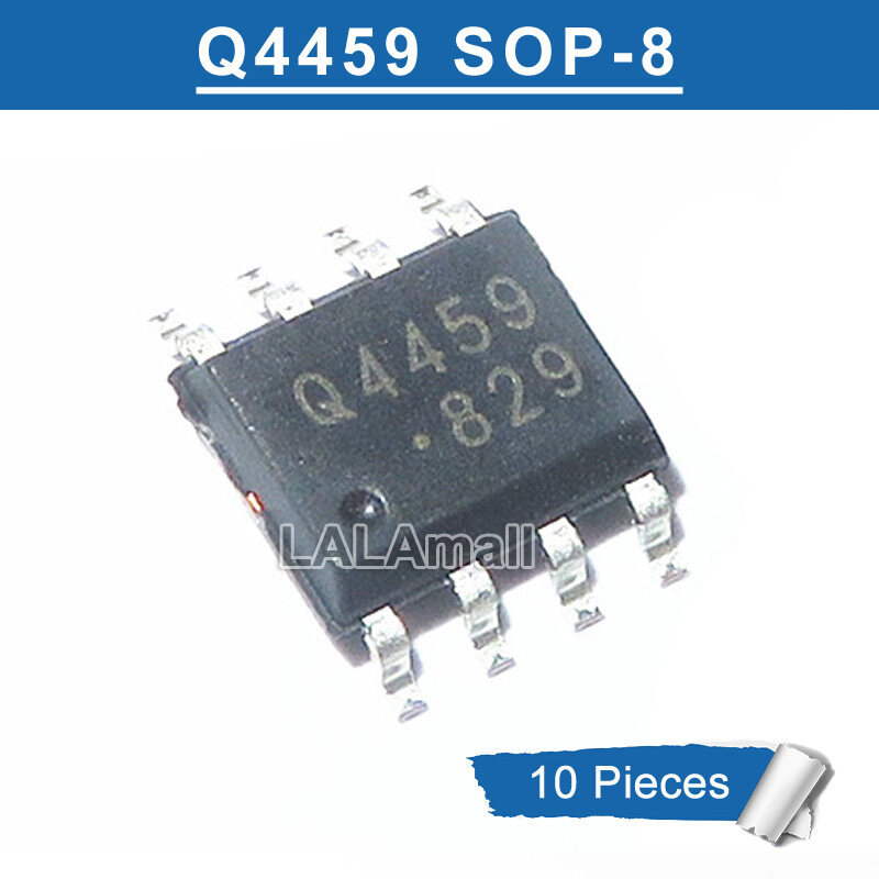 10pcs Q4459 SOP-8 4459 SOP8 KJQ4459 SMD P-channel 30V/6.5A MOSFET ใหม่ IC