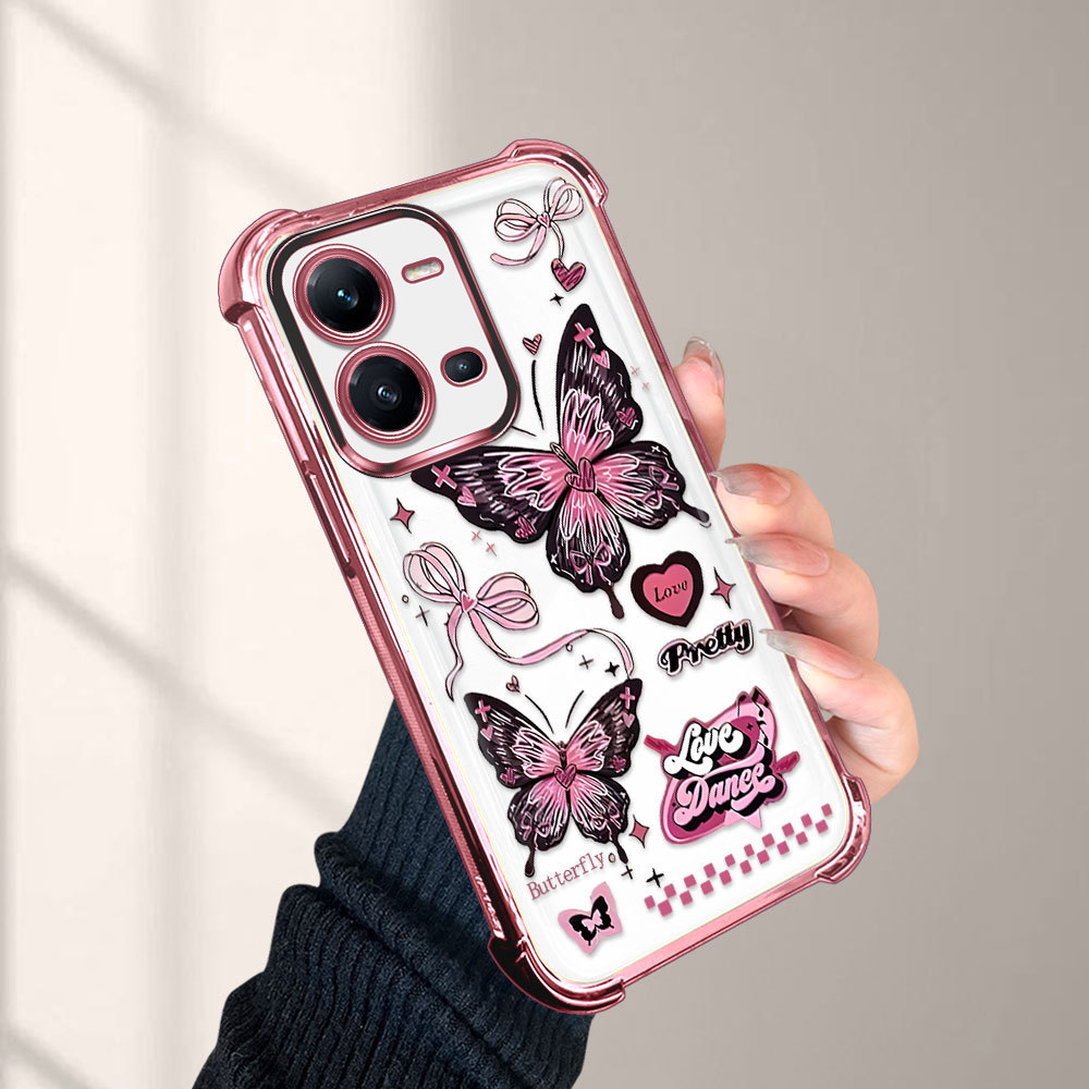 เคส กันมุม สำหรับ For VIVO V25 V25E 5G เคสโทรศัพท์ เคสวีโว่ เคสนิ่ม Anti Drop โปร่งใส TPU Silicone Soft Shell FS2089