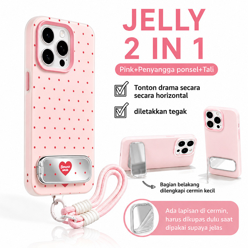 Polkadot Aesthetic Jelly 2 In 1 กรณี Hp Vivo Y500 T5 Pro 5G Y05 Y11D Y31D Pro Y29 5G V70 Fe Y21D V60