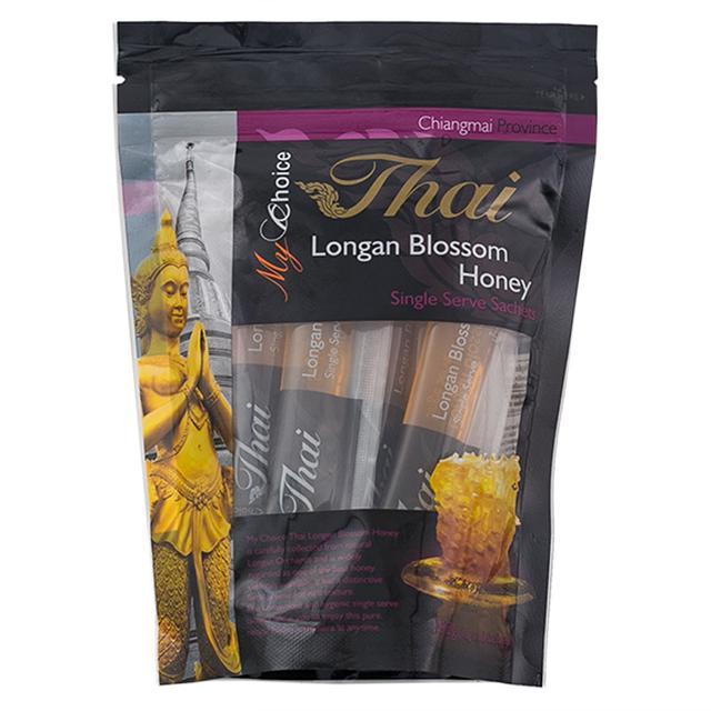 👒 มายช้อยส์ไทยน้ำผึ้งดอกลำไย 12กรัม แพค 16ซอง 🎡 SKU 8853474053674 🛶 My Choice Thai Longan Blossom Ho