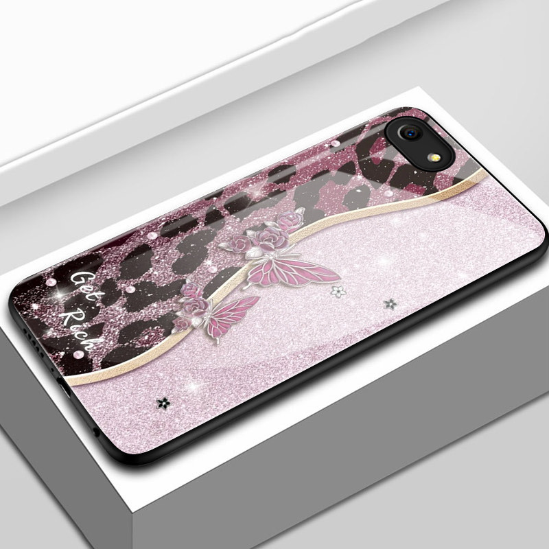 เคสสำหรับ OPPO A83 2018 A1 2018 เคสโทรศัพท์ผีเสื้อเปลือกแก้วกันกระแทก