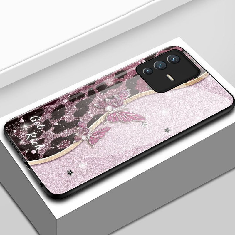 เคสสำหรับ VIVO V23 5G V23i 5G V23E 4G V23E 5G Y75 เคสโทรศัพท์ผีเสื้อเปลือกแก้วกันกระแทก