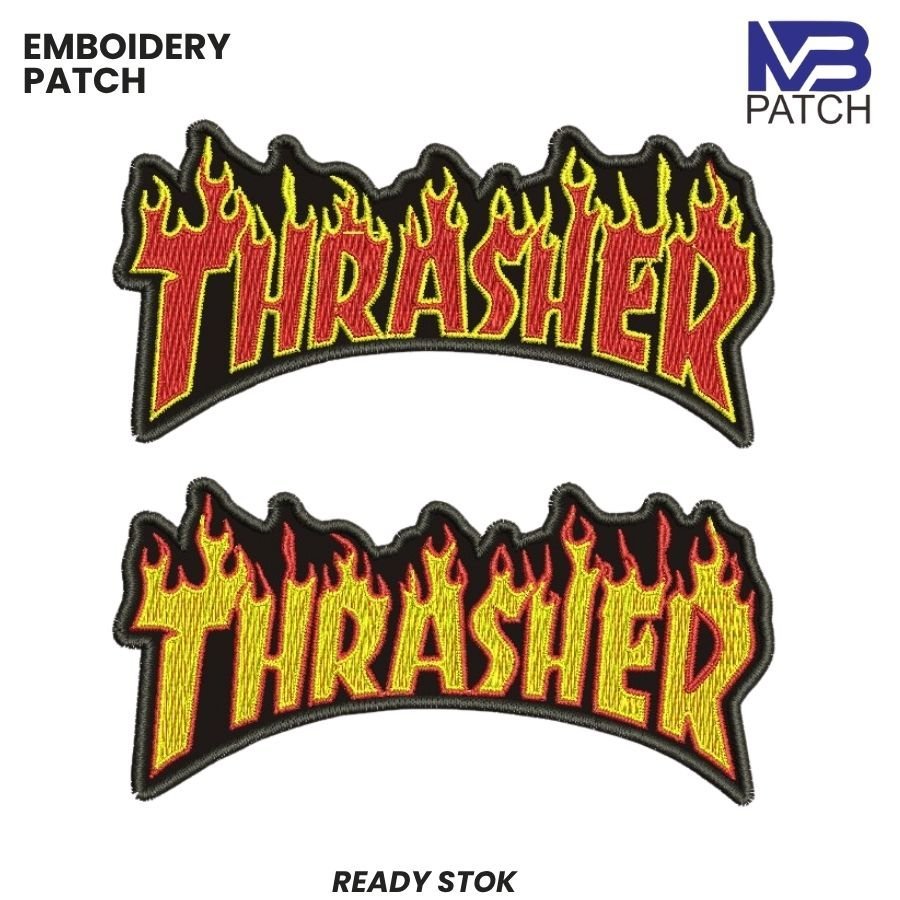 THRASHERZ CLOTHING BRAND EMBROIDERY LOGO PATCH - MB-520