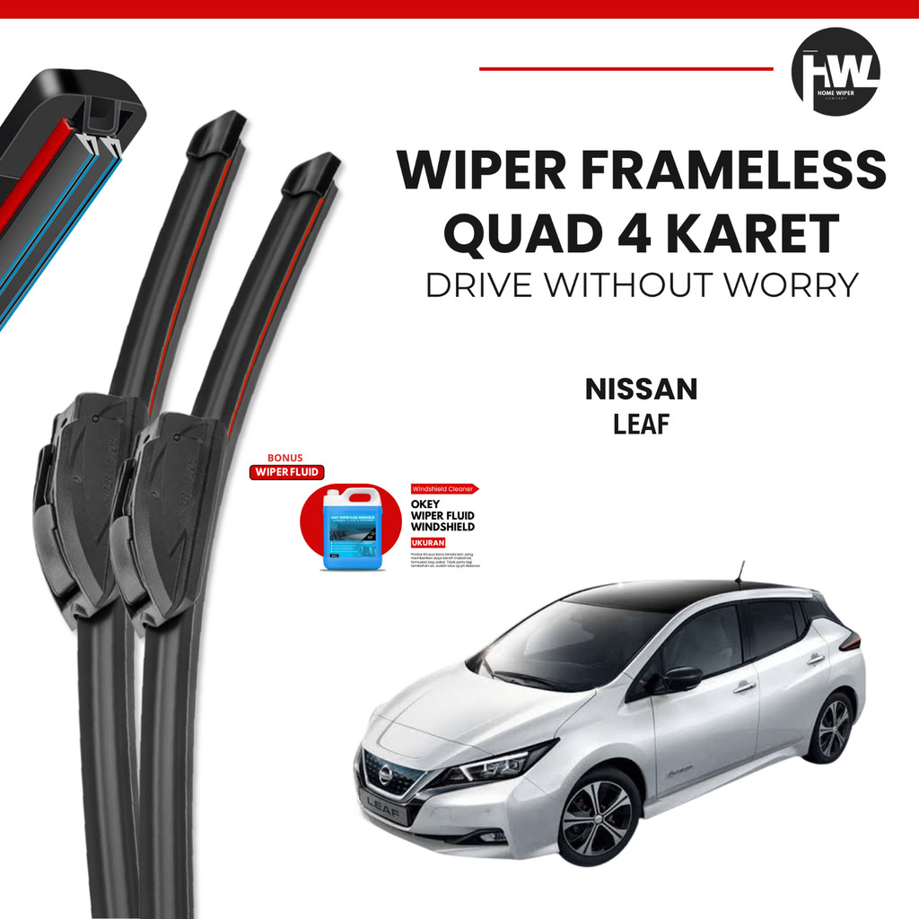 Nissan Leaf Quad Wiper กระจกรถยนต์ฟรีของเหลว