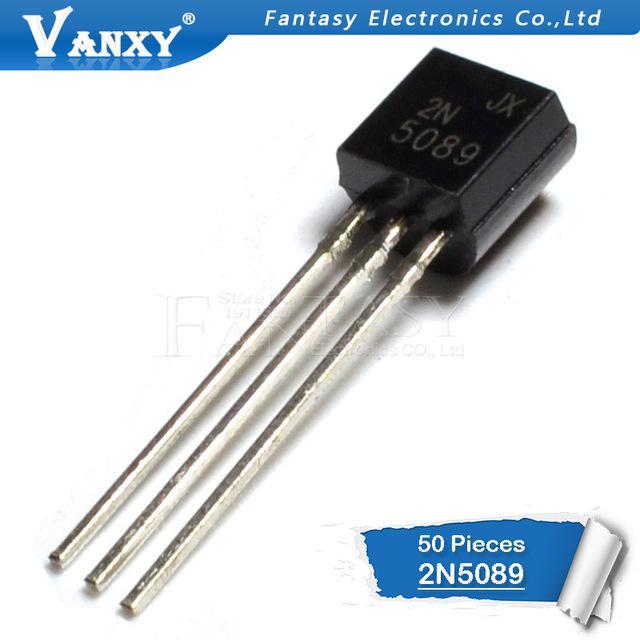 50 ชิ้น 2N5089 TO-92 ทรานซิสเตอร์ใหม่