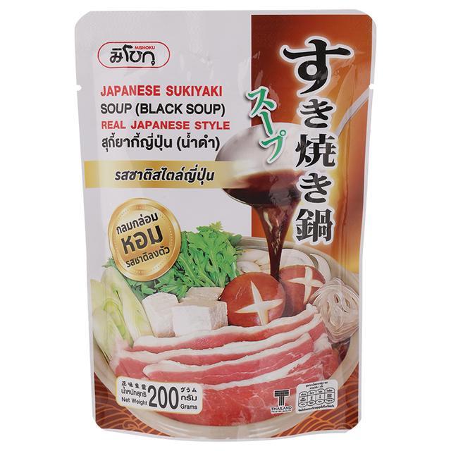 👒 มิโชกุซุปสุกี้ยากี้ญี่ปุ่นน้ำดำ 200กรัม 🎡 SKU 8850341116951 🛶 Mishoku Japanese Sukiyaki Black Soup