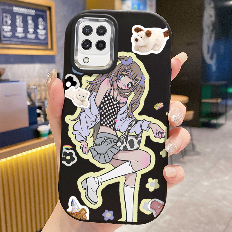 เคส ใช้ได้กับ Samsung A22 M22 M32 เคสสาวการ์ตูน