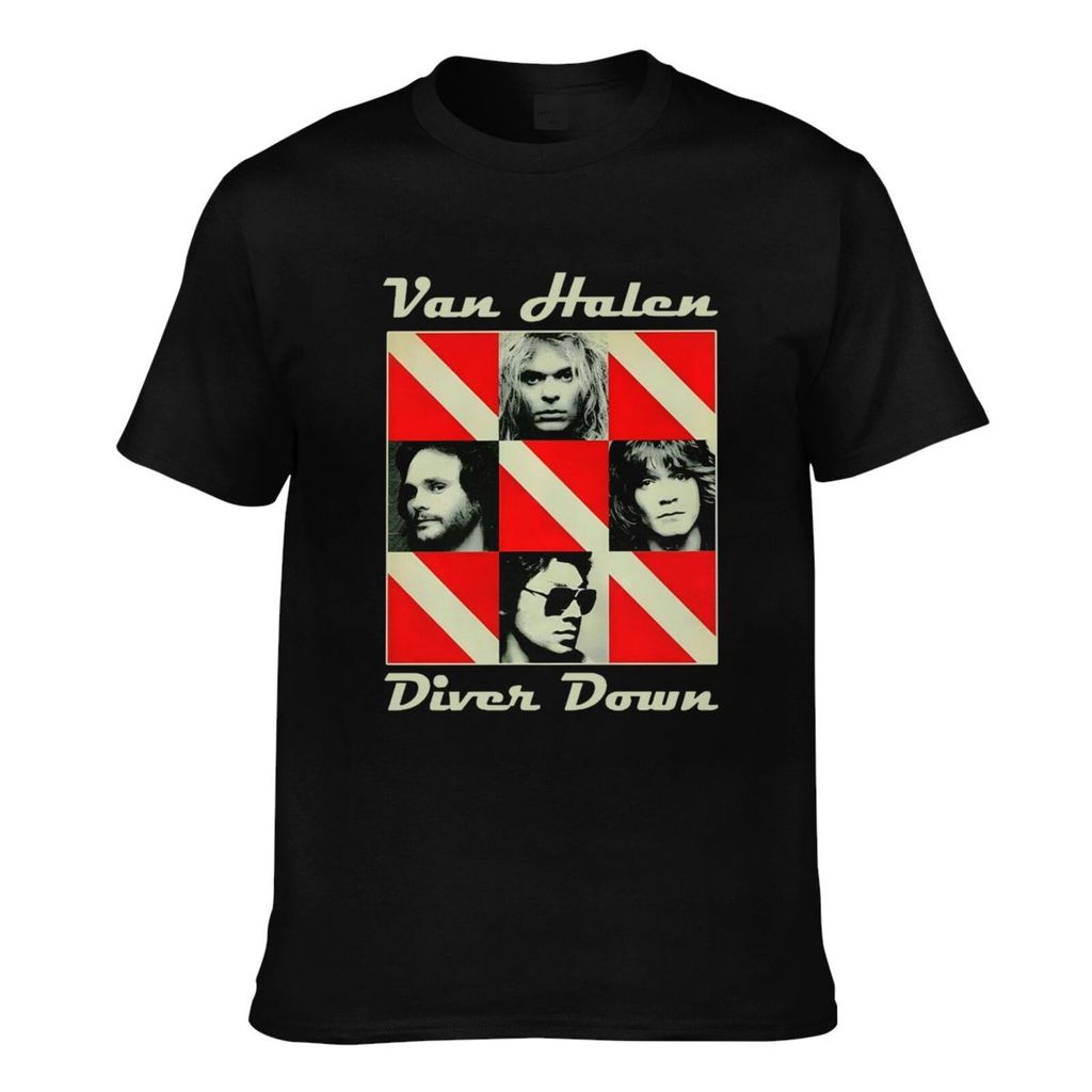 เสื้อยืดพิมพ์ลายอัลบั้ม Diver Down ของ David Lee Roth และ Eddie Van Halen