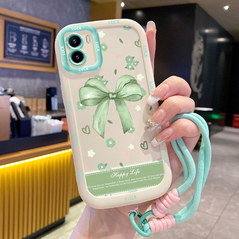 เคสสำหรับ VIVO Y15S Y15A Y15C Y01 เคสโทรศัพท์กุทัณฑ์สายคล้องซิลิโคนกันกระแทก