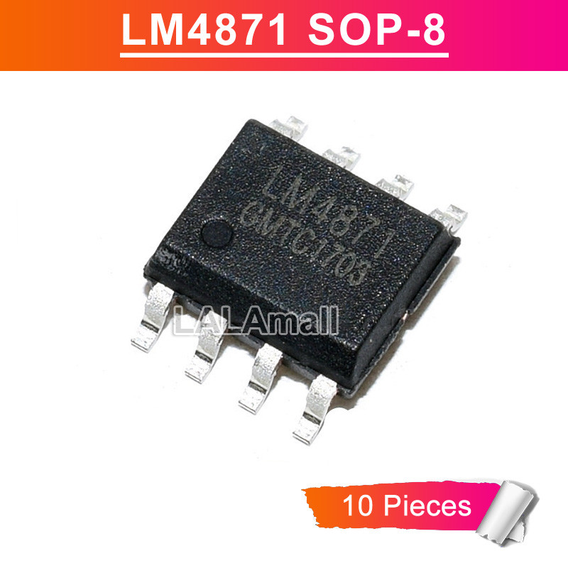 10pcs LM4871 SOP-8 4871 LM4871MX LM4871M LM4871T SOP8 SMD 3W เครื่องขยายเสียงโหมดปิดชิป IC ใหม่เดิม