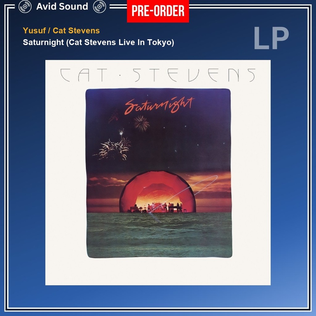 Pre-Order แผ่นเสียง Yusuf / Cat Stevens Saturnight (Cat Stevens Live In Tokyo) ใหม่ ซีล Yusuf / Cat 