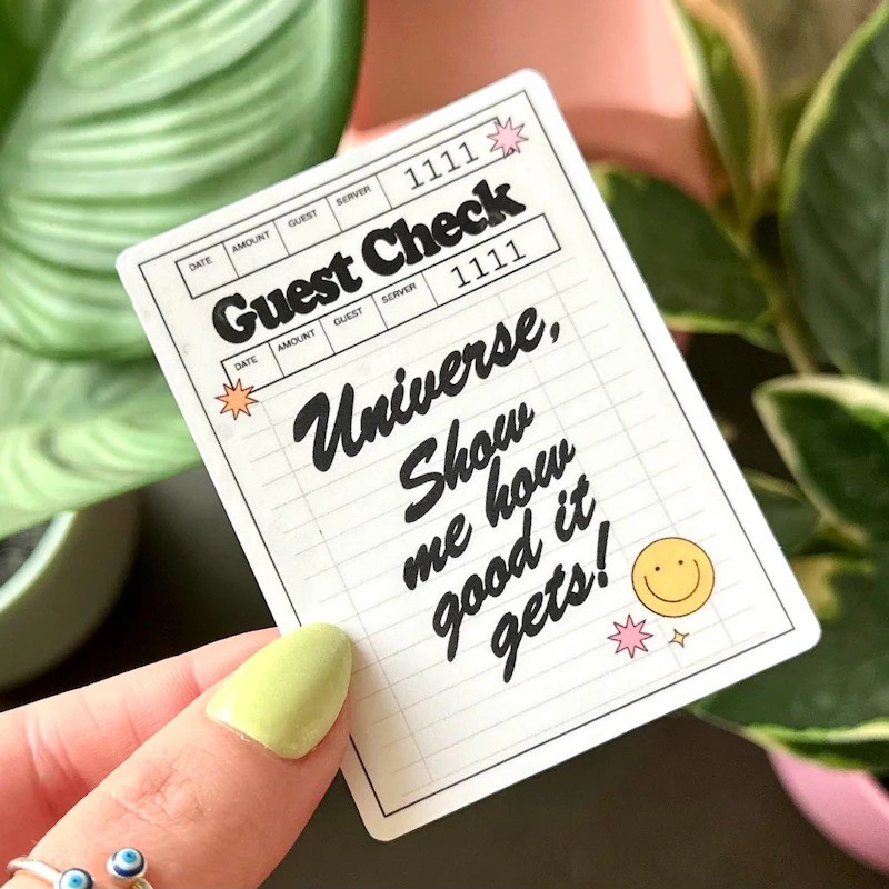 สติ๊กเกอร์กันน้ํา "Guest check" - สติ๊กเกอร์น่ารัก ซื้อจํานวนมากราคาถูก M000332-19