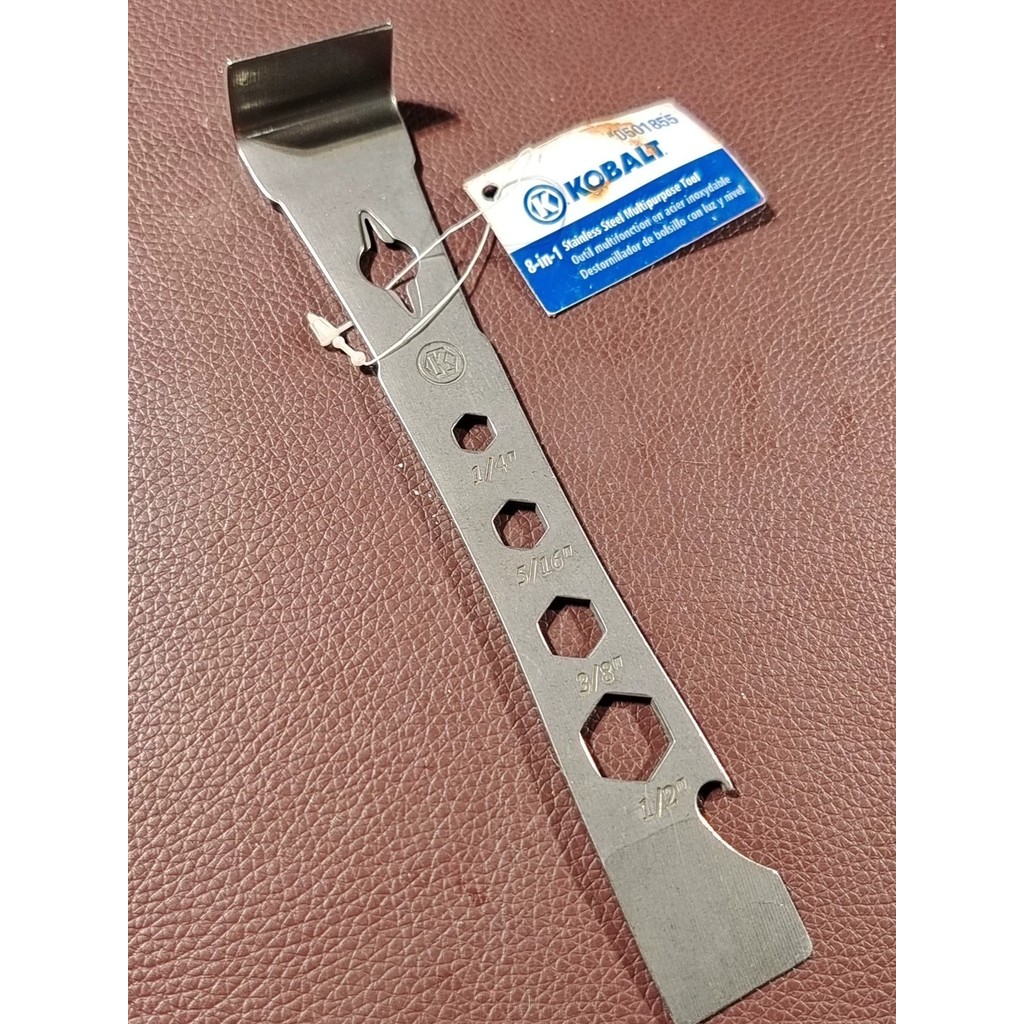 Kobalt 8-in-1 ชะแลงจิ๋วอเนกประสงค์ สแตนเลสแท้ มีประแจหกเหลี่ยมและที่ถอนตะปูในตัว