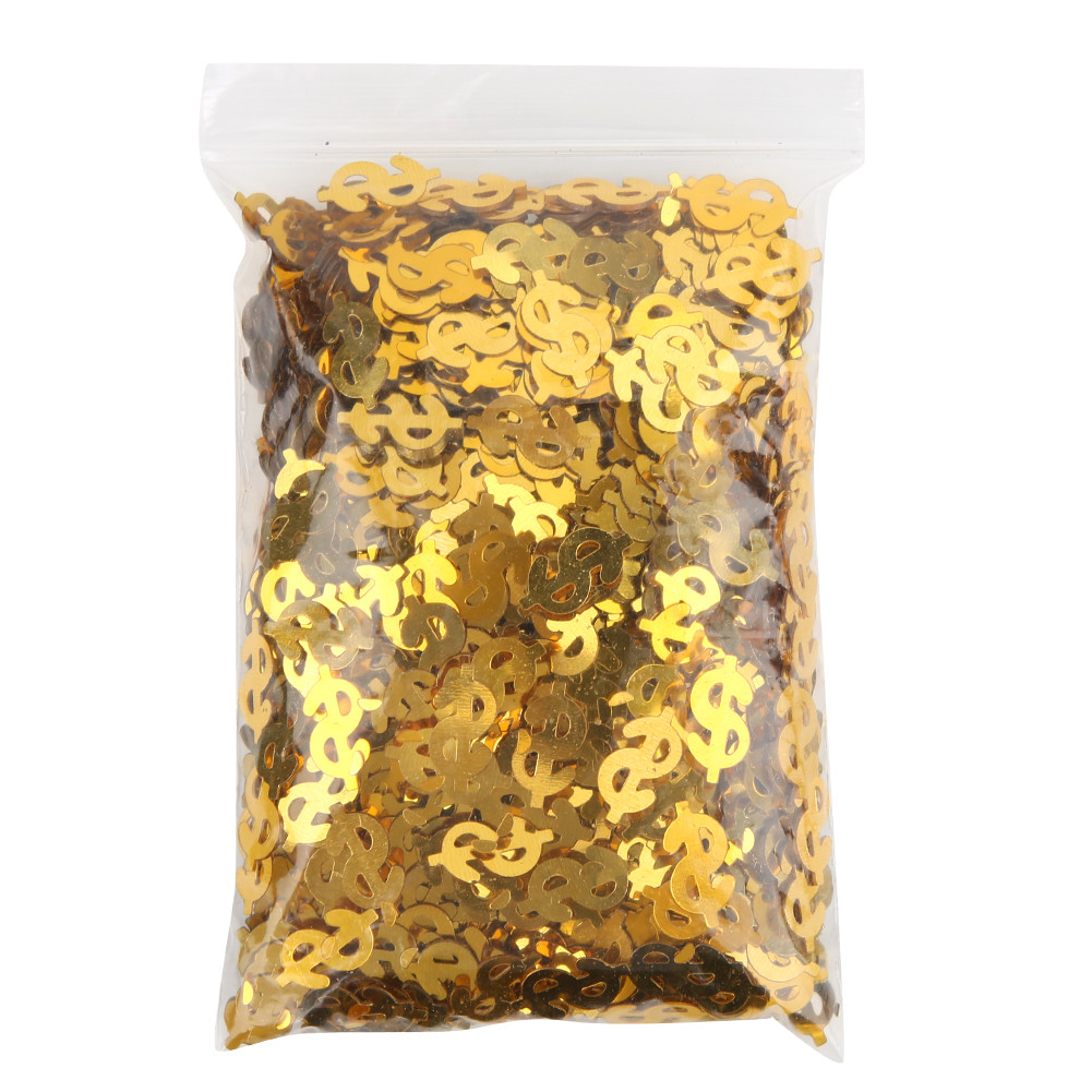 Jodyth 60g Dollar Sign Shaped โยน Confetti ตาราง Scaters งานแต่งงานตกแต่ง Gold