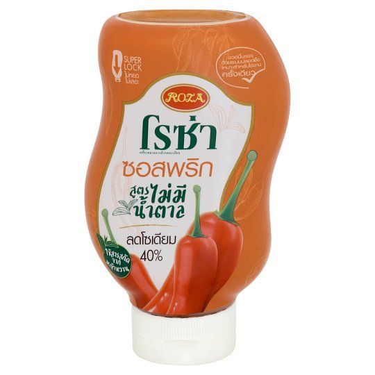 💥 โรซ่าซอสพริกไม่มีน้ำตาลลดโซเดียม40%230ก 🎐 ROZA CHILLISAUCE NO SUGAR LESS SODIUM230 ✅ ซอสมะเขือเทศแ