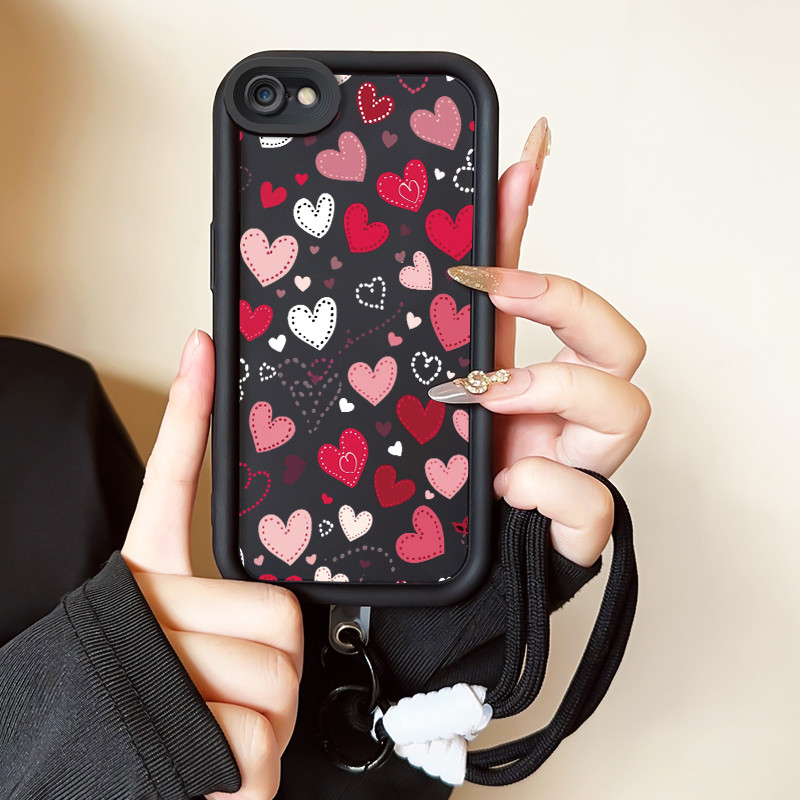 เคสสำหรับ iPhone 6 Plus 6s Plus 7 Plus 8 Plus SE 2020 X Xr Xs Max เคสโทรศัพท์สายคล้อง