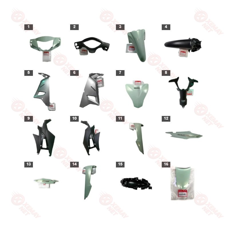 พลาสติก - Wave Alpha 110 เสื้อ 2019 PEARL BLUE Gy150 T14