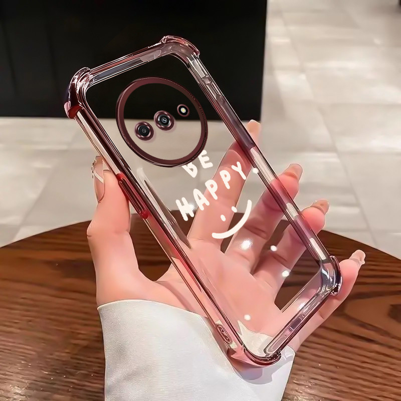ปลอก Hp สําหรับ Xiaomi Redmi A3 A3X POCO C61 กรณี Smile และ Words Kasing ไม่มีกลิ่น Cesing ป้องกันกา
