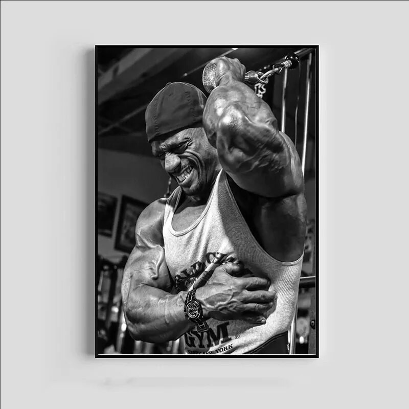 Ronnie Coleman Fitness Star Canvas Art ธีม Muscle Man พิมพ์โปสเตอร์สีน้ํามัน เหมาะสําหรับ Livi