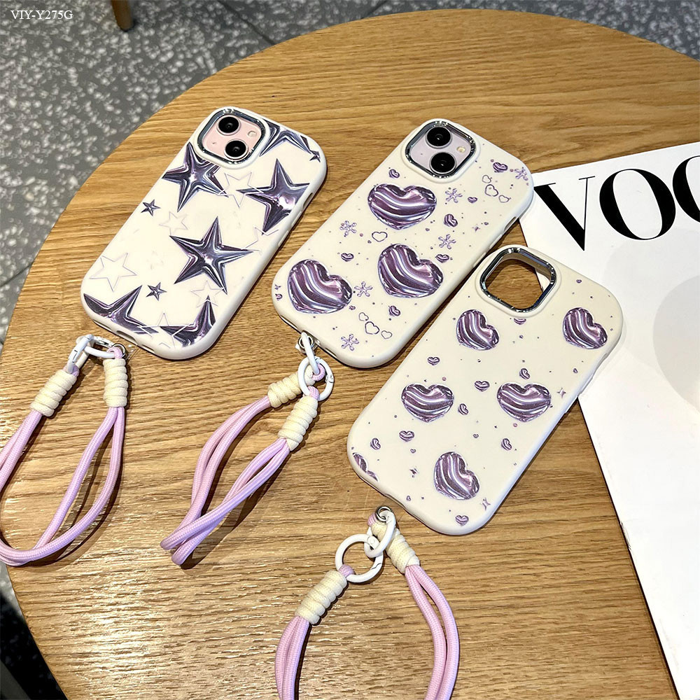 เคส For VIVO Y27 Y27S Y28 Y28S Y29 Y30 Y33S Y33T 4G 5G เชือกเส้นเล็ก ฟรีเชือกเส้นเล็ก ลายการ์ตูน GSK