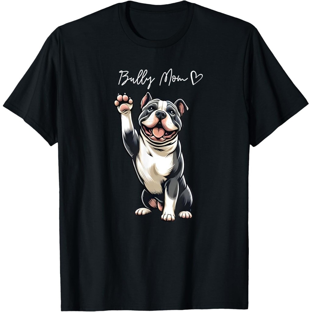Bully Pitbull Dog Love Support And Proud Bully Mom เสื้อยืด Unisex