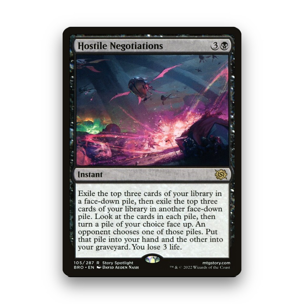[MTG] Hostile Negotiations (#105) [BRO] [BLACK] [RARE] | Magic the Gathering