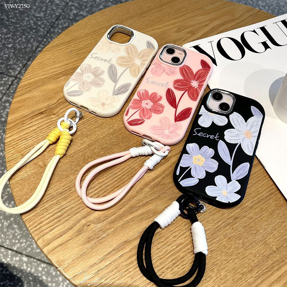 เคส For VIVO Y27 Y27S Y28 Y28S Y29 Y30 Y33S Y33T 4G 5G เชือกเส้นเล็ก ฟรีเชือกเส้นเล็ก ลายการ์ตูน GSK