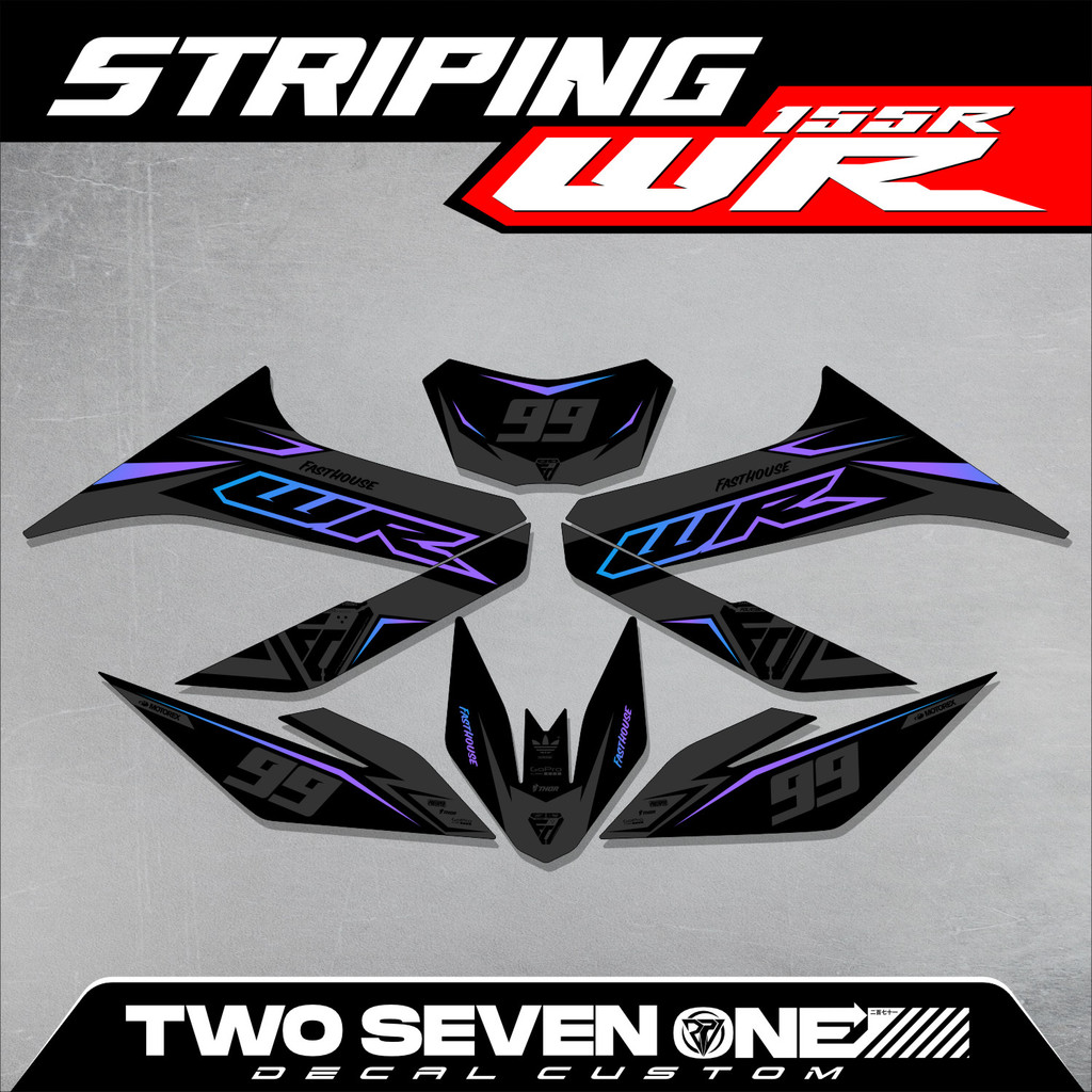 Yamaha WR 155 Striping - รายชื่อสติ๊กเกอร์ WR 155 - 09