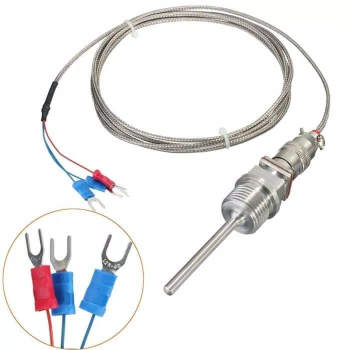RTD PT100 Temperature Sensor Probe NPT 1/2" 80mm