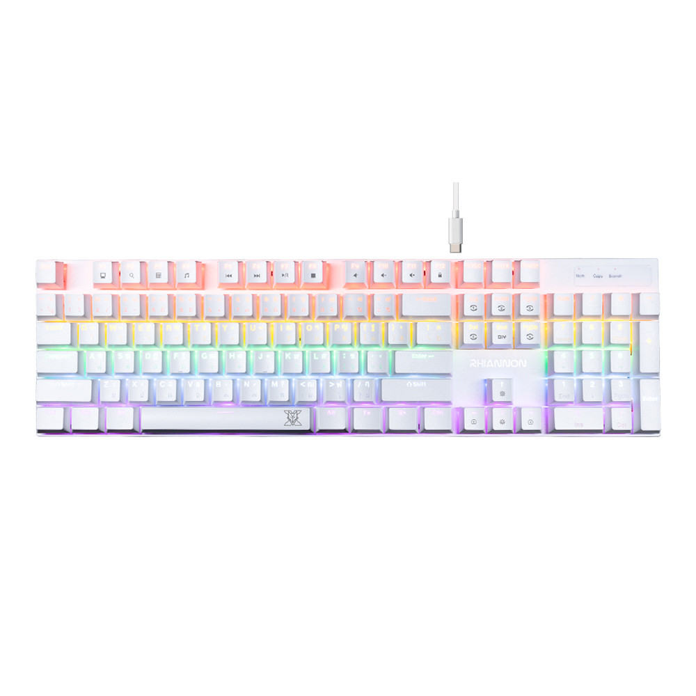 KEYBOARD (คีย์บอร์ด) NUBWO X62 RHIANNON (WHITE) (RED SWITCH - MINI RGB - EN/TH) +++