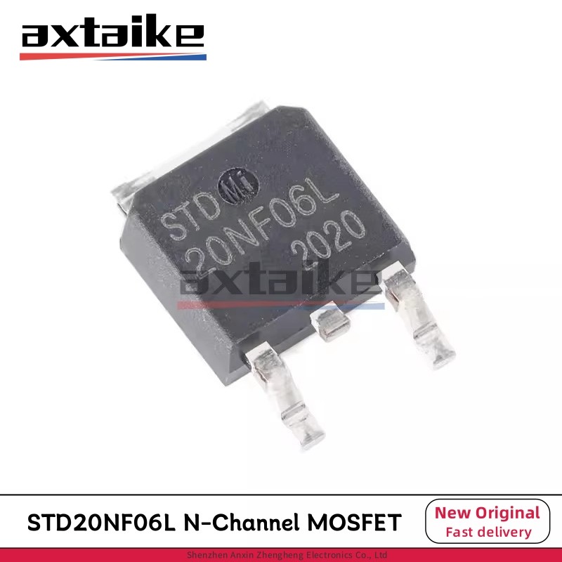 5/10PCS STD20NF06L TO-252 20NF06L STD20NF06LT4 D20NF06L DPK SMD 30A 60V 55W N-Channel Enhancement Mo