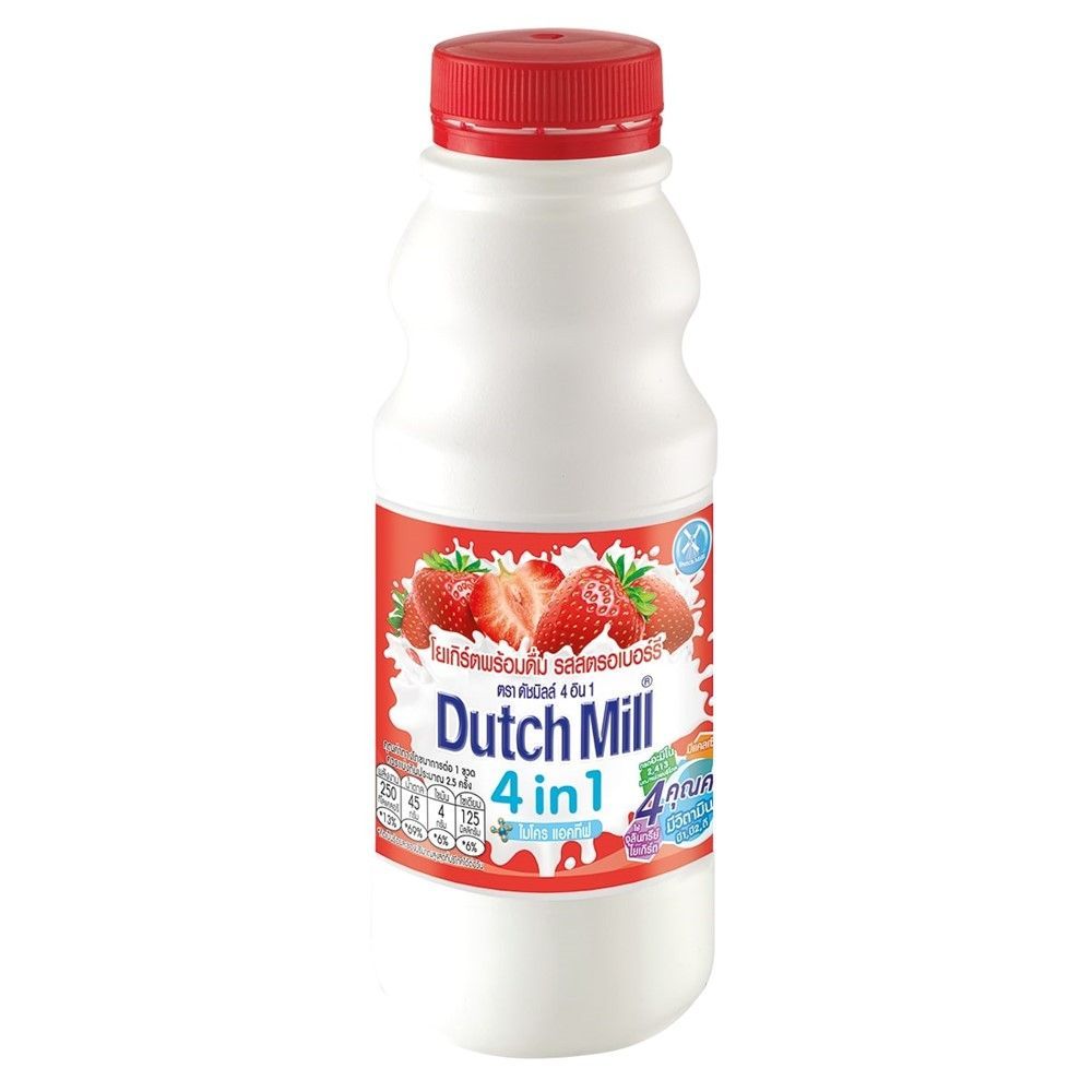 [สินค้าส่งด่วน]ดัชมิลล์นมเปรี้ยวรสสตรอเบอรี่ 400มล.