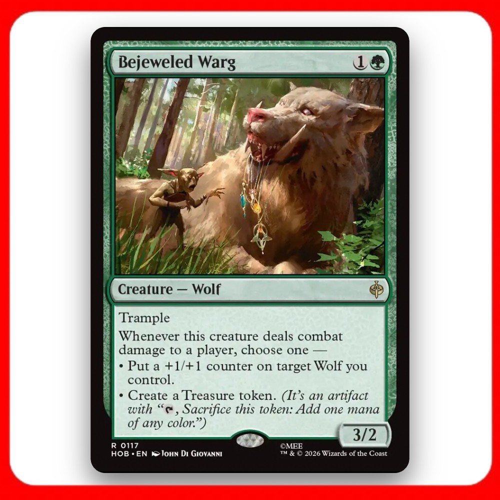 [MTG] Bejeweled Warg (#117) [HOB] [GREEN] [RARE] | Magic the Gathering