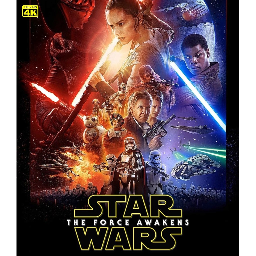 4K - Star Wars: The Force Awakens (2015) 4K UHD ⭐7.3/10 Harrison Ford