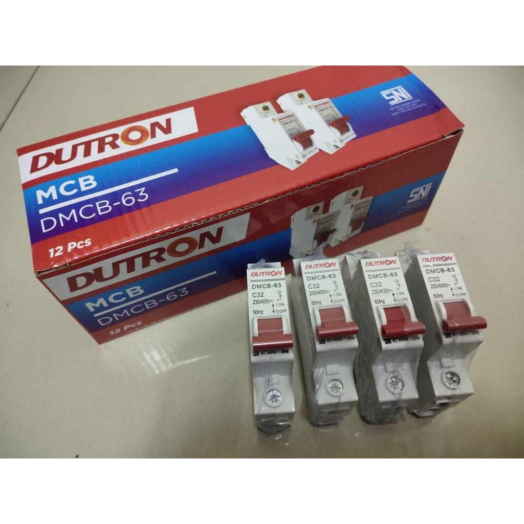 LIE1301 - MCB Domae DUTRON 1 เฟส CIRCUIT BREAKER C32A 32A 32 Ampere SNI