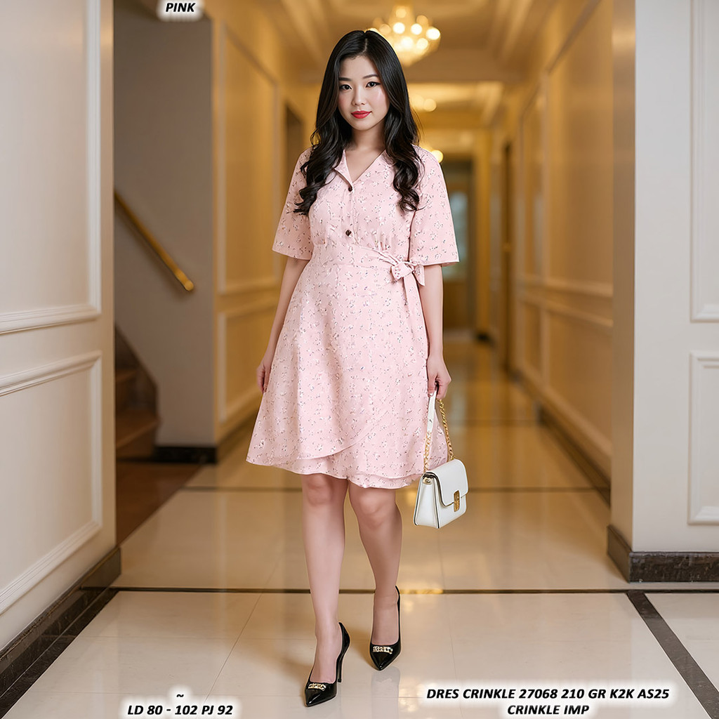 CRINKLE DRESS 27068 210 GR K2K AS25 STOCK ACCORDING TO UPDATE และ UPDATE