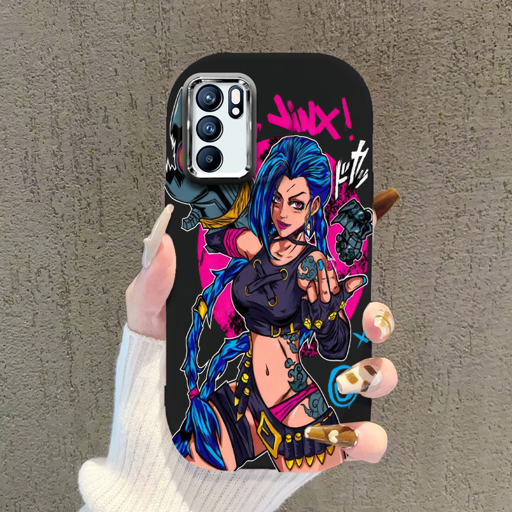 HP OPPO Reno 3 4 4f 5 6 7 7z 8 8T 8Z 4G 5G NEO9 ล่าสุดเคสโทรศัพท์มือถือ Jinx LOL รูปแบบโทรศัพท์มือถื