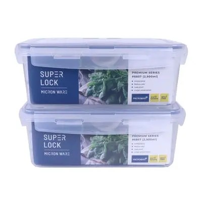 SUPER LOCK - Premium Series กล่องถนอมอาหาร (2900 มล.) รุ่น 6857 []