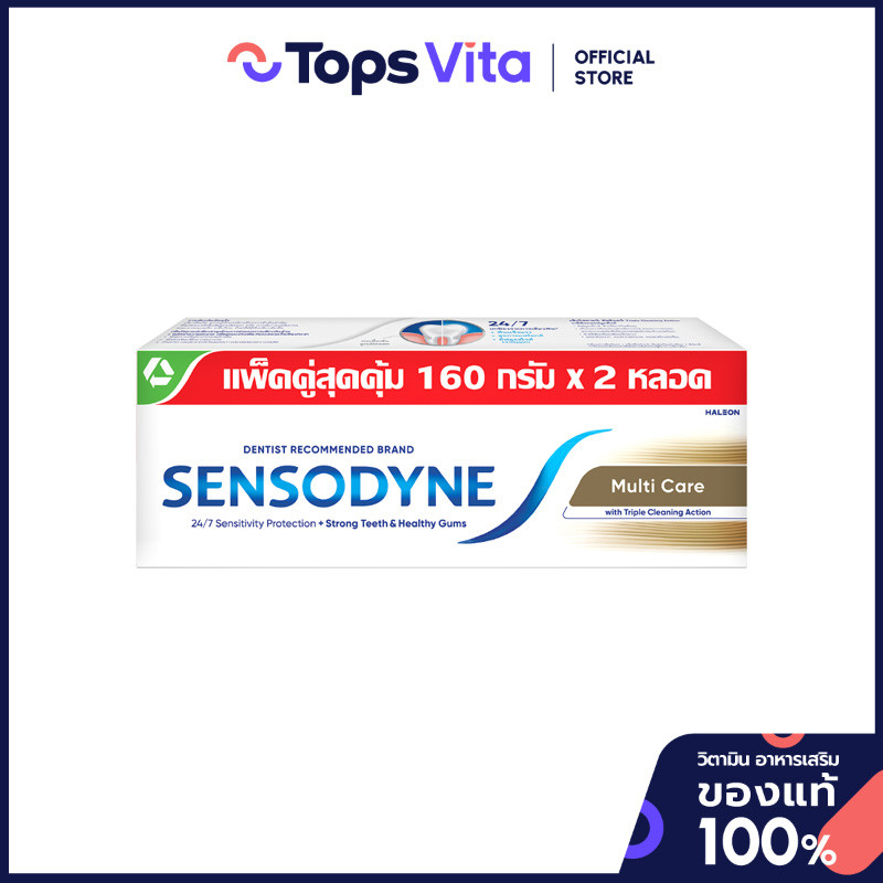 SENSODYNE เซ็นโซดายน์ยาสีฟันมัลติแคร์ 160กรัม แพค 2 [8851007199172]