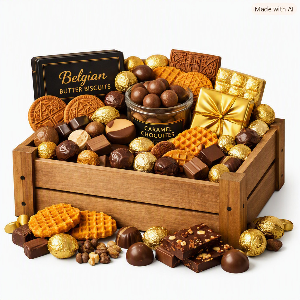 Belgian Golden Treats Crate | Gourmet Box