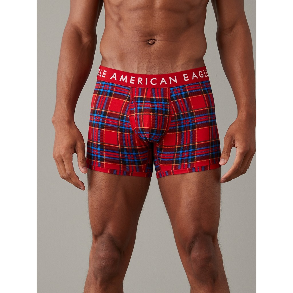 American Eagle กางเกงชั้นในผู้ชาย MATTHEW PLAID -  4.5 CLASSIC สี RED - 023-0050-600