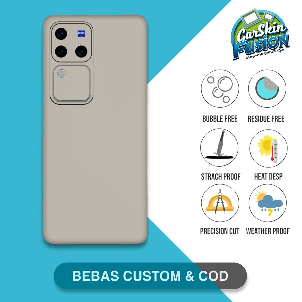 Garskin Skin Vivo V30 Pro Color เคสกันรอยกันรอย | By Fusion Code - uQ8