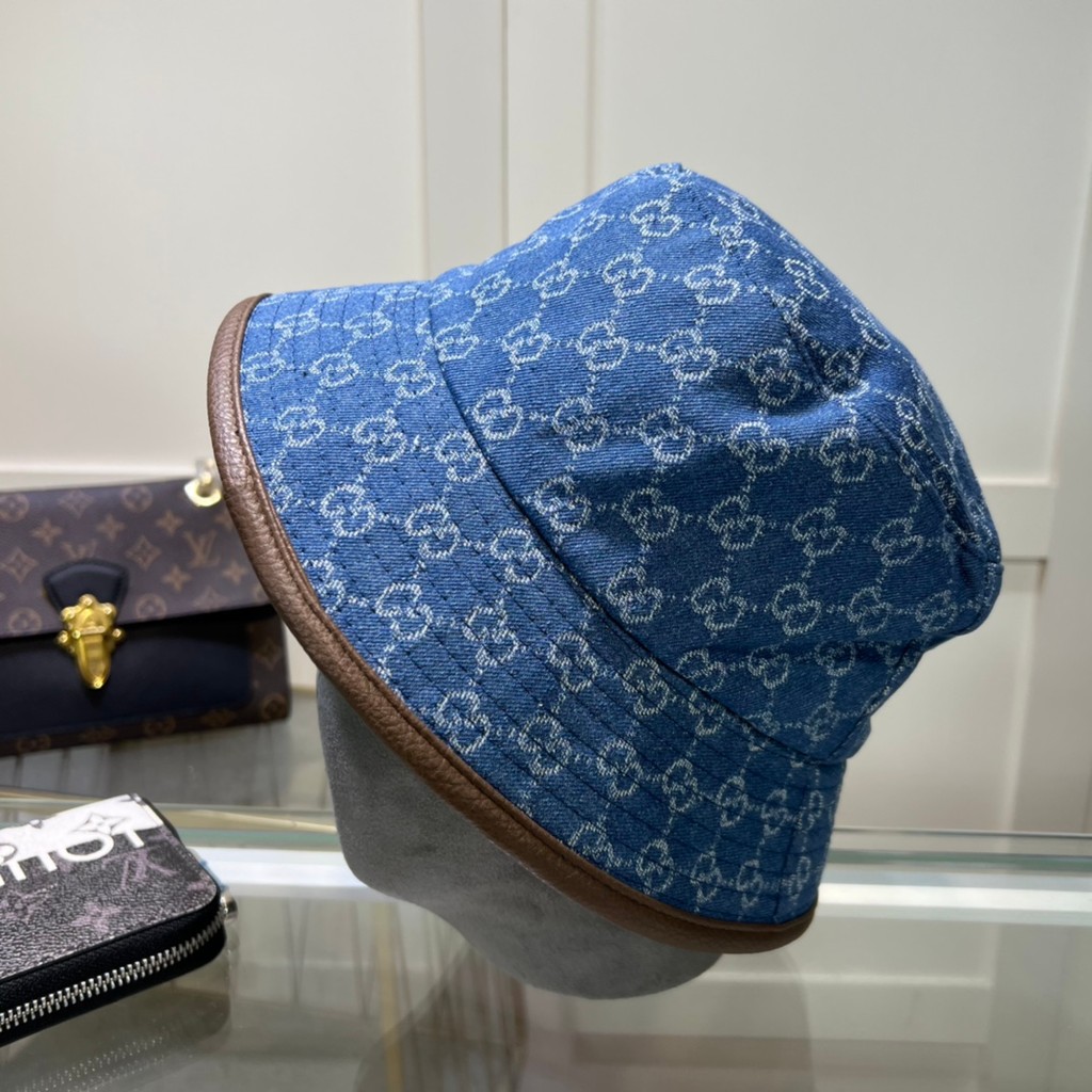 GU777 หมวกเบสบอลแฟชั่นลาย GG สีดํา