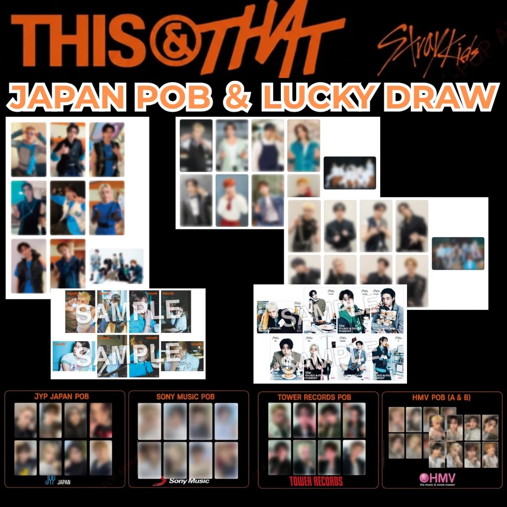 Stray Kids THIS & THAT JAPAN POB & LUCKY DRAW PHOTO CARD OFFICIAL TR HMV JYP