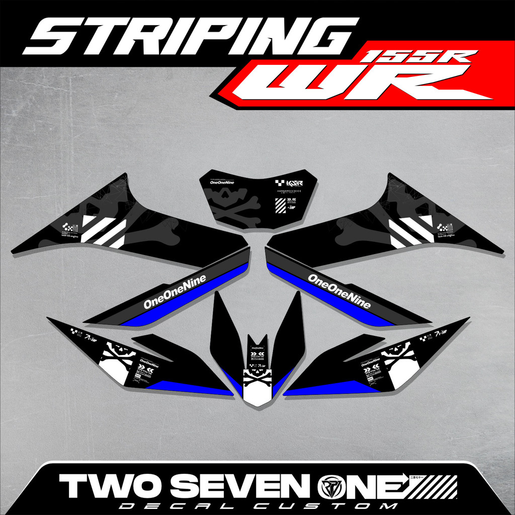 Yamaha WR 155 Striping - รายชื่อสติ๊กเกอร์ WR 155 - 02