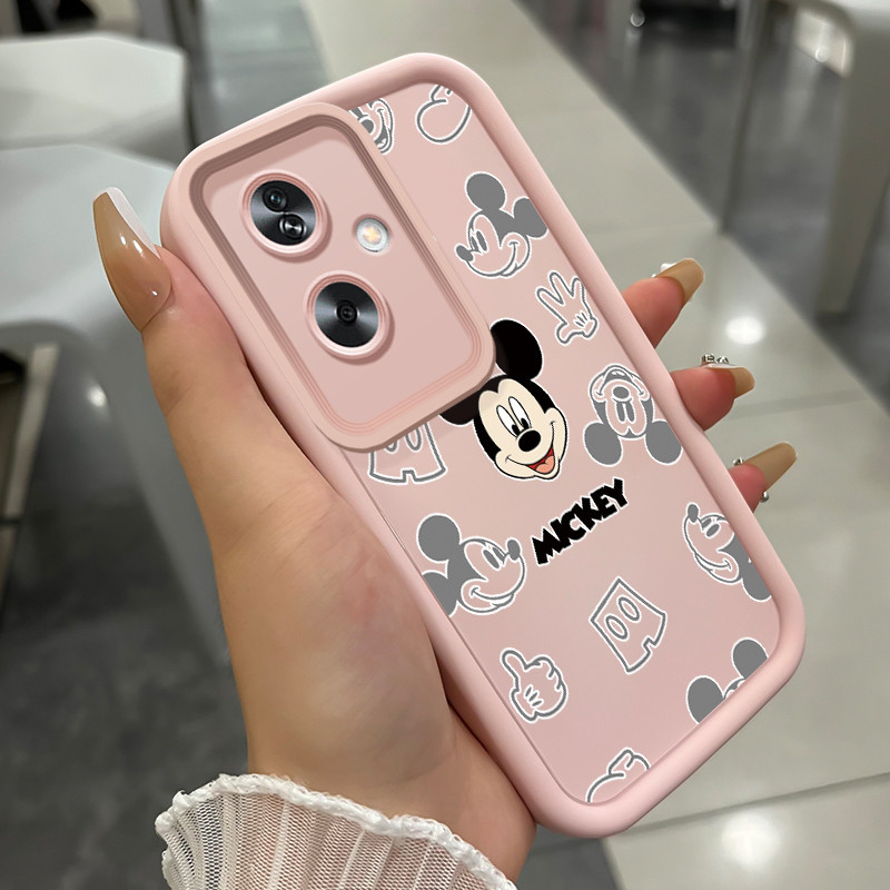 เคสสำหรับ OPPO A79 5G A2 5G เคสโทรศัพท์กระต่ายสามสีซิลิโคนกันกระแทก